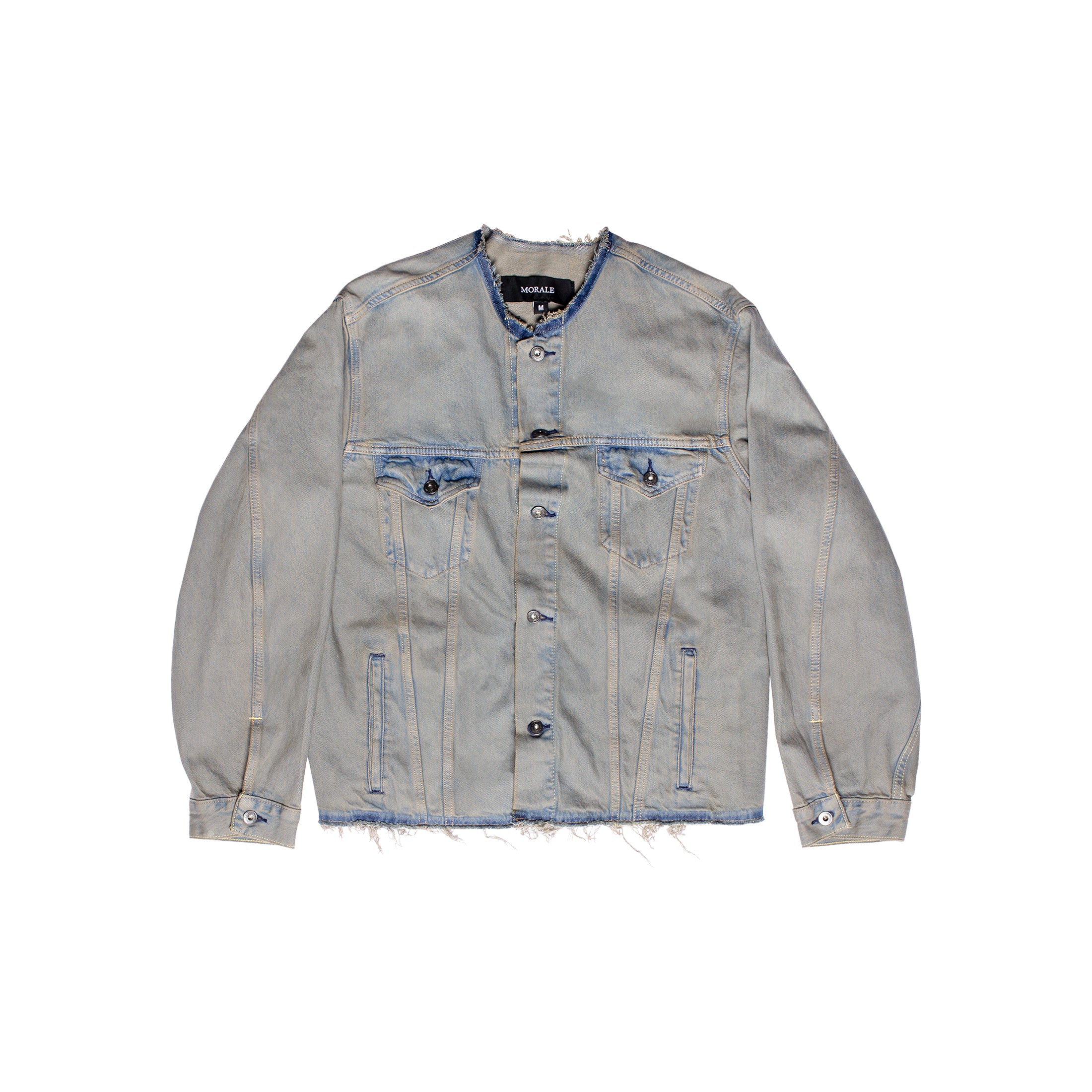 DECONSTRUCTED RUST DENIM JACKET