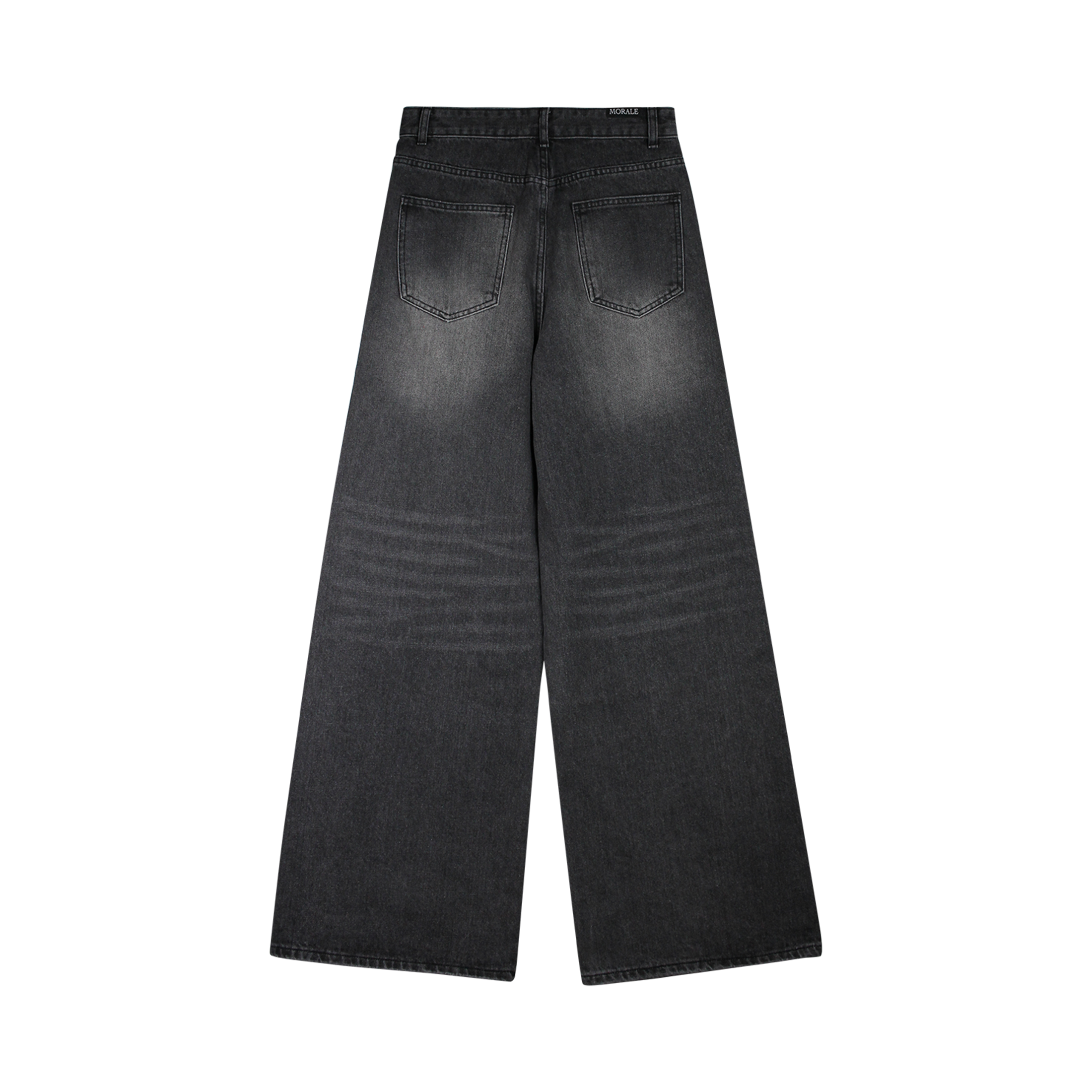 DARK GREY FLARED BAGGY JEANS