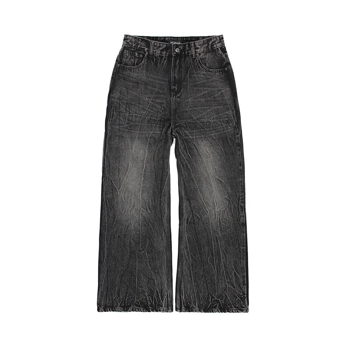BLACK VEINS BAGGY JEANS V2