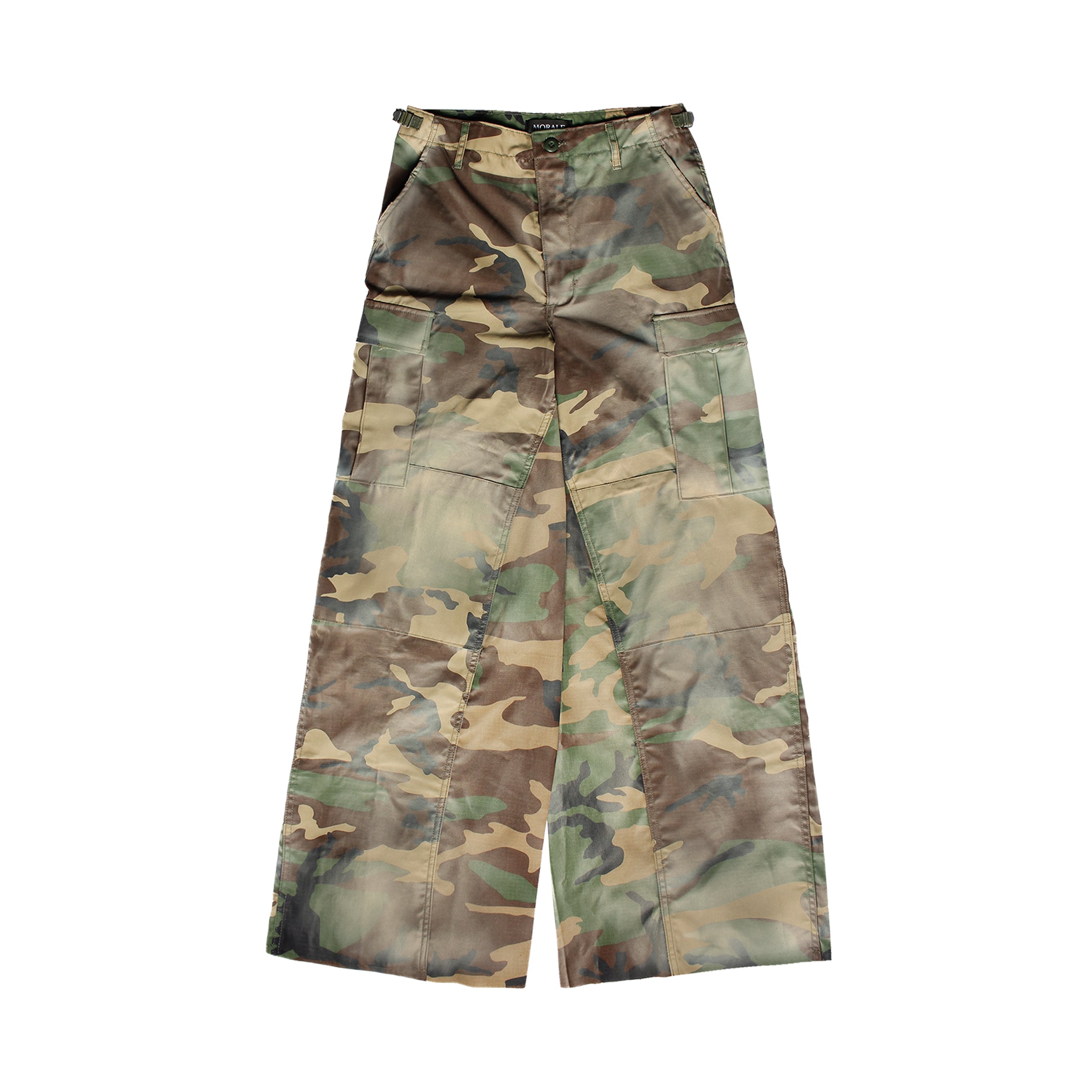 MUD WASHED CAMO CARGO PANTS