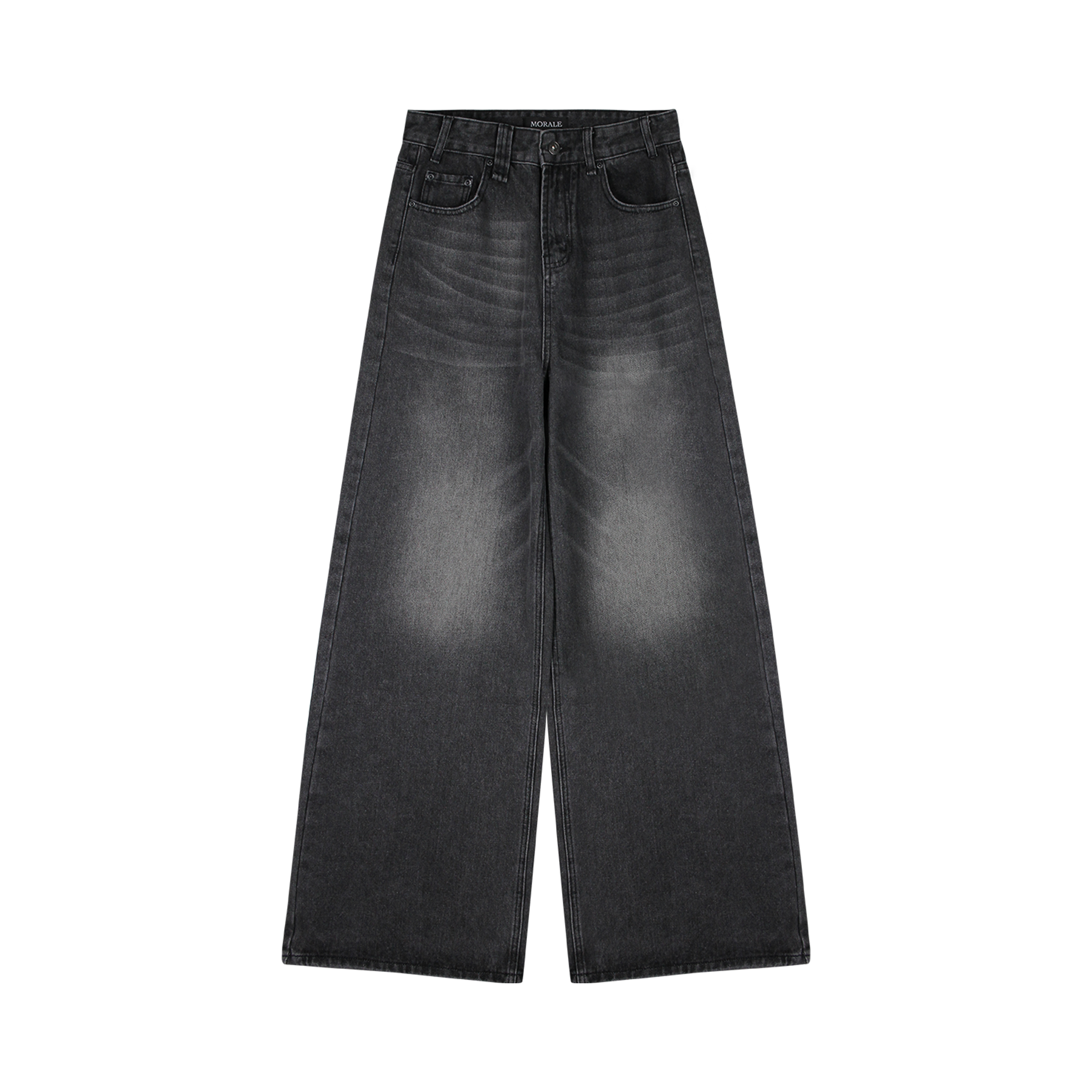 DARK GREY FLARED BAGGY JEANS