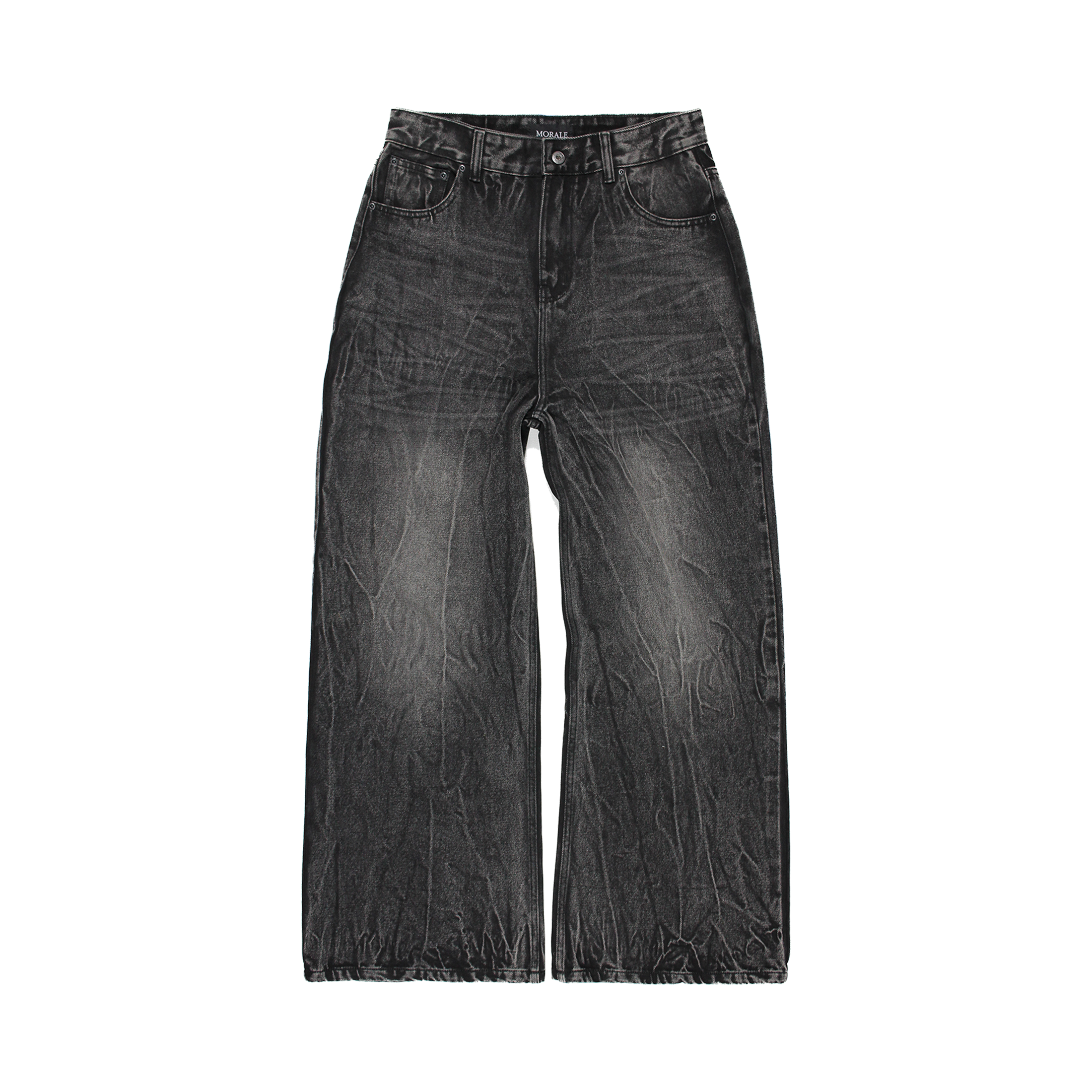 BLACK VEINS BAGGY JEANS V2