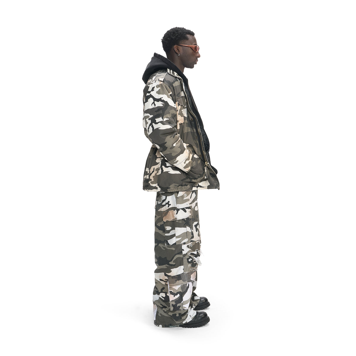 DESTROYED RUSTIC URBAN CAMO CARGO PANTS