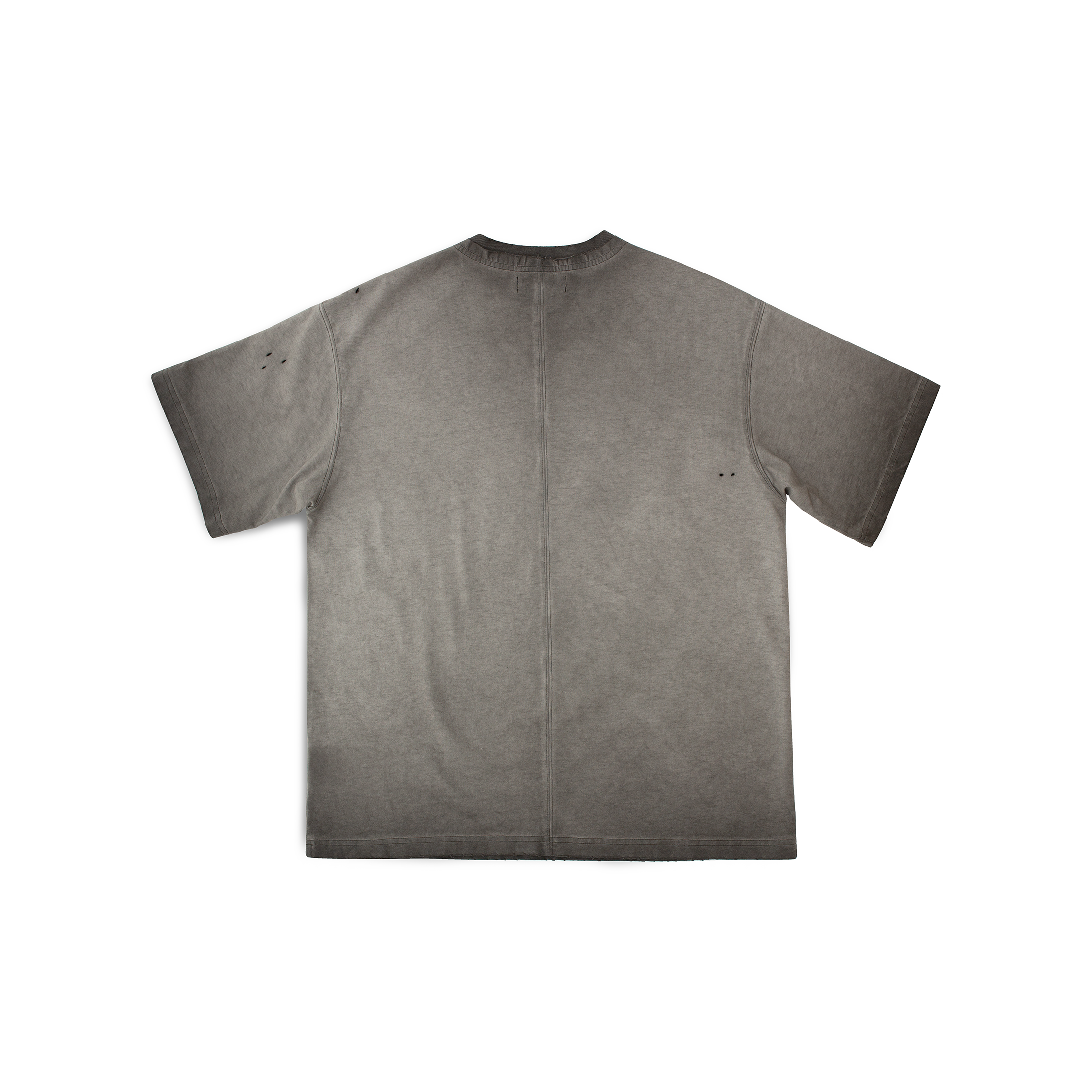 DARK GREY UNEVEN WASHED TEE